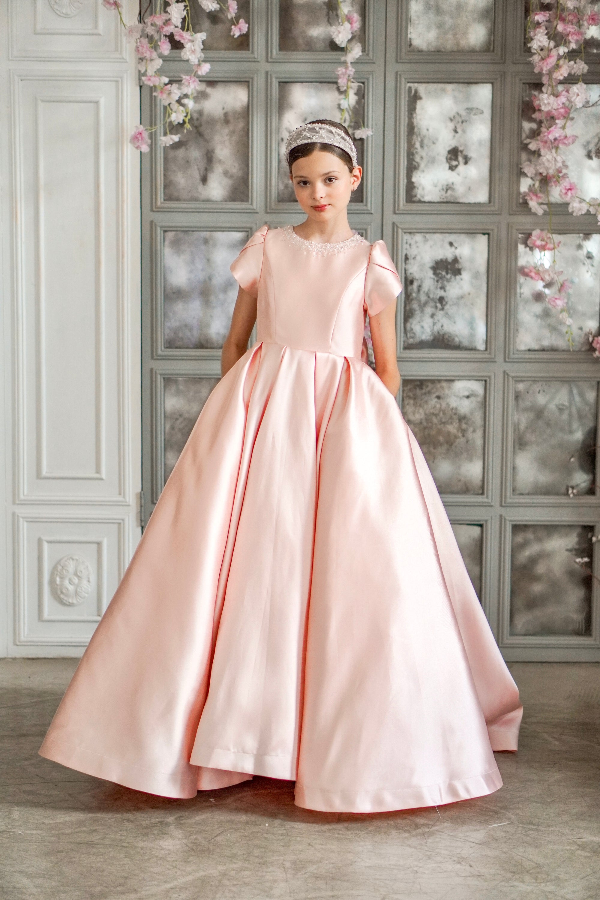 Adeline Mikado Satin Dress - Made to order