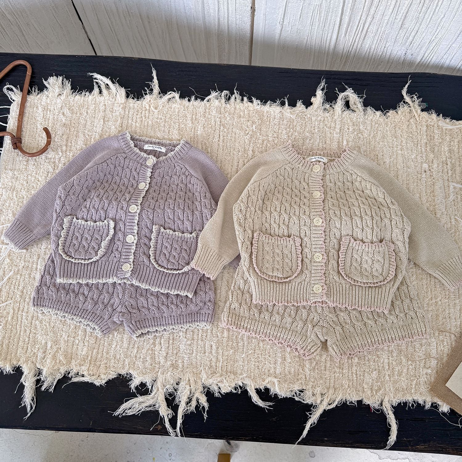 C Baby Knit Cardigan & Shorts