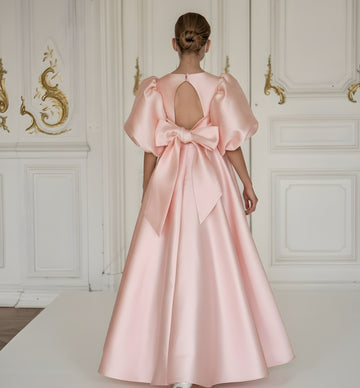 Beatrice Floor Length Special Occasion Satin Girls Dress (Made to order)