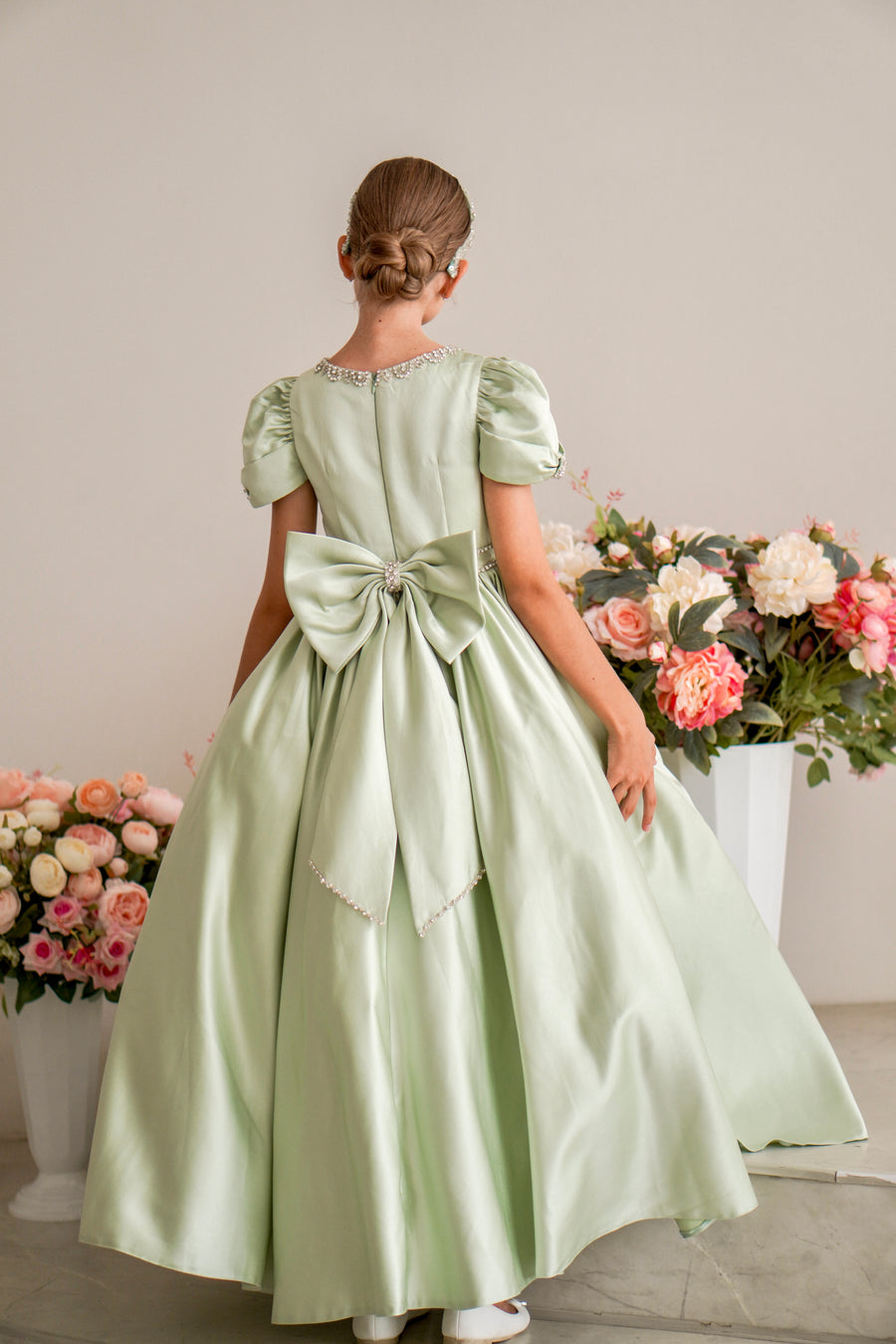 Emerald Garden Dress & Matching Hairband