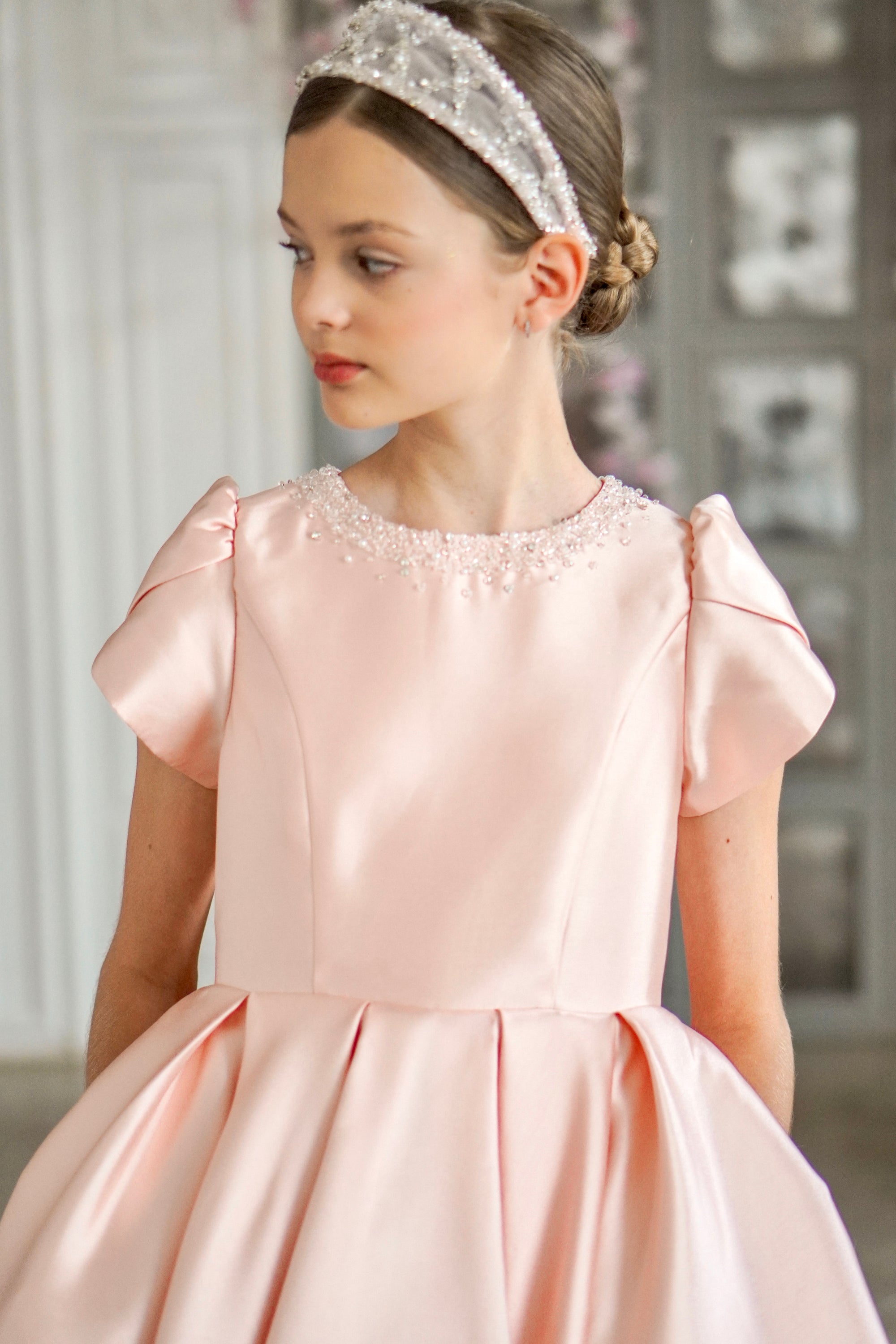 Adeline Mikado Satin Dress - Made to order
