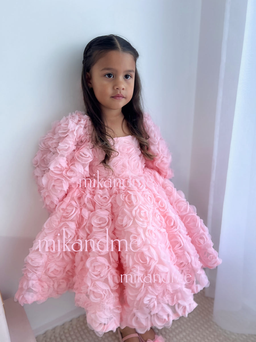 Rose Dress & Hair Bow - MIK & Me Exclusive (Made to order) 🩷