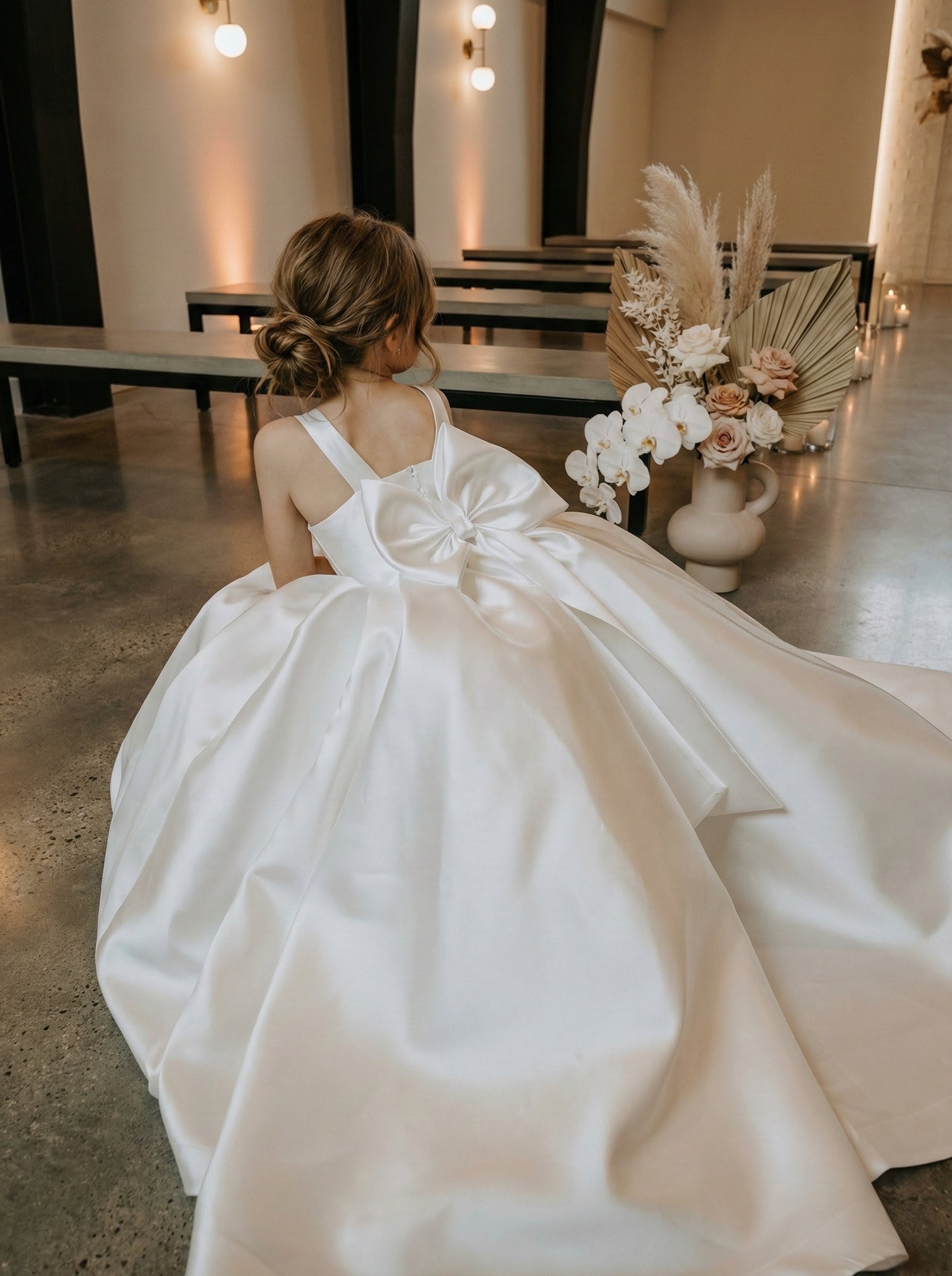 Sophia Mikado Flower Girl Dress MIK &amp; ME Exclusive (Made to order) MK003