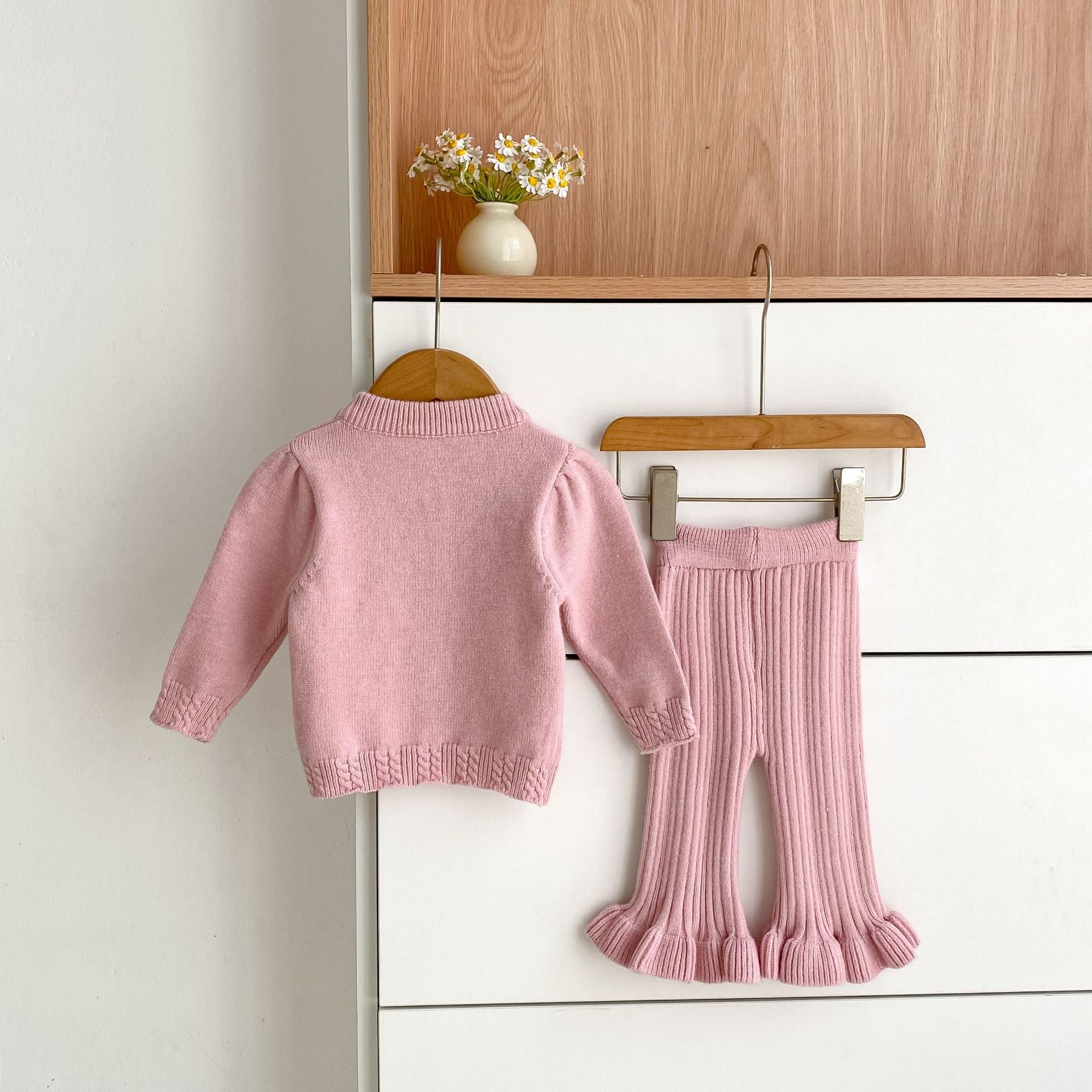 Girls Knit Cardigan & Knit Pants