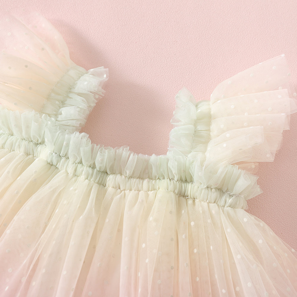 Swiss Dot Tutu Dress - Rainbow