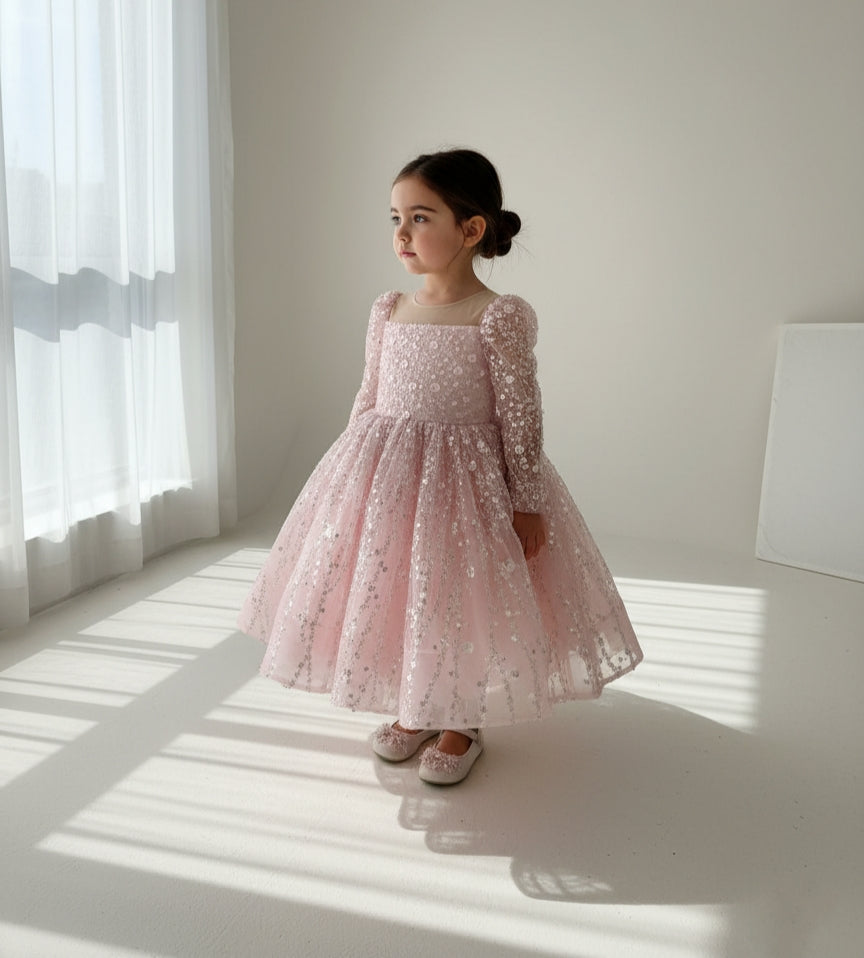 فستان لولا لوكس - وردي (حسب الطلب)