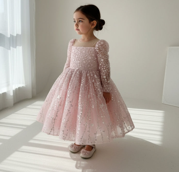 فستان لولا لوكس - وردي (حسب الطلب)