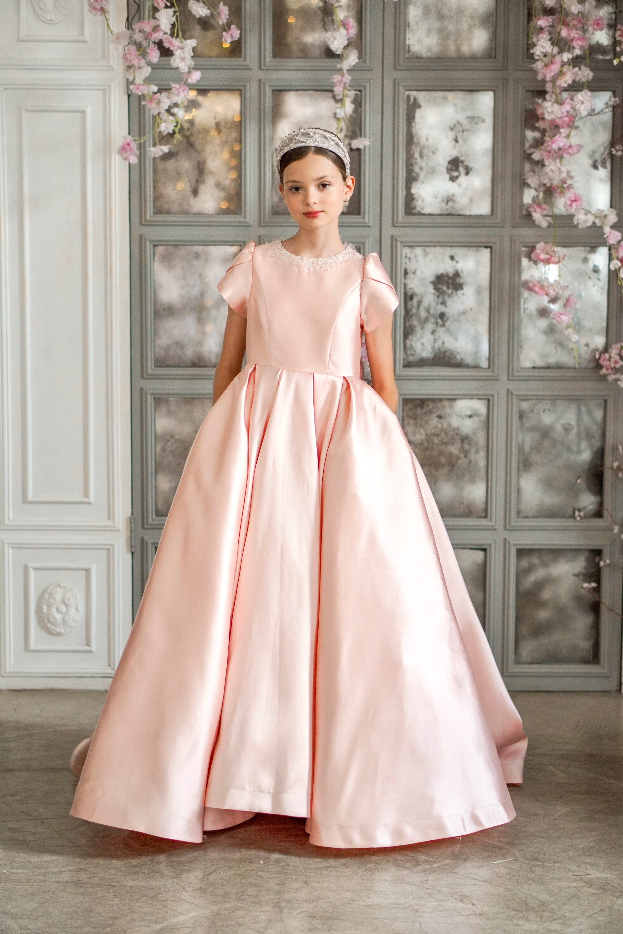 Adeline Mikado Satin Dress - Made to order