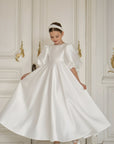 Beatrice Floor Length Special Occasion Satin Girls Dress (Made to order)