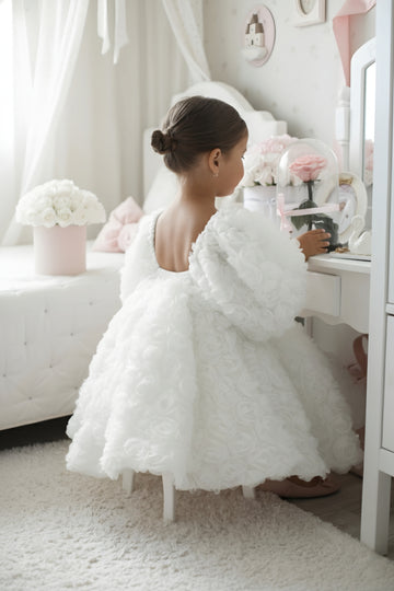 Rose Dress - White (Made to order)