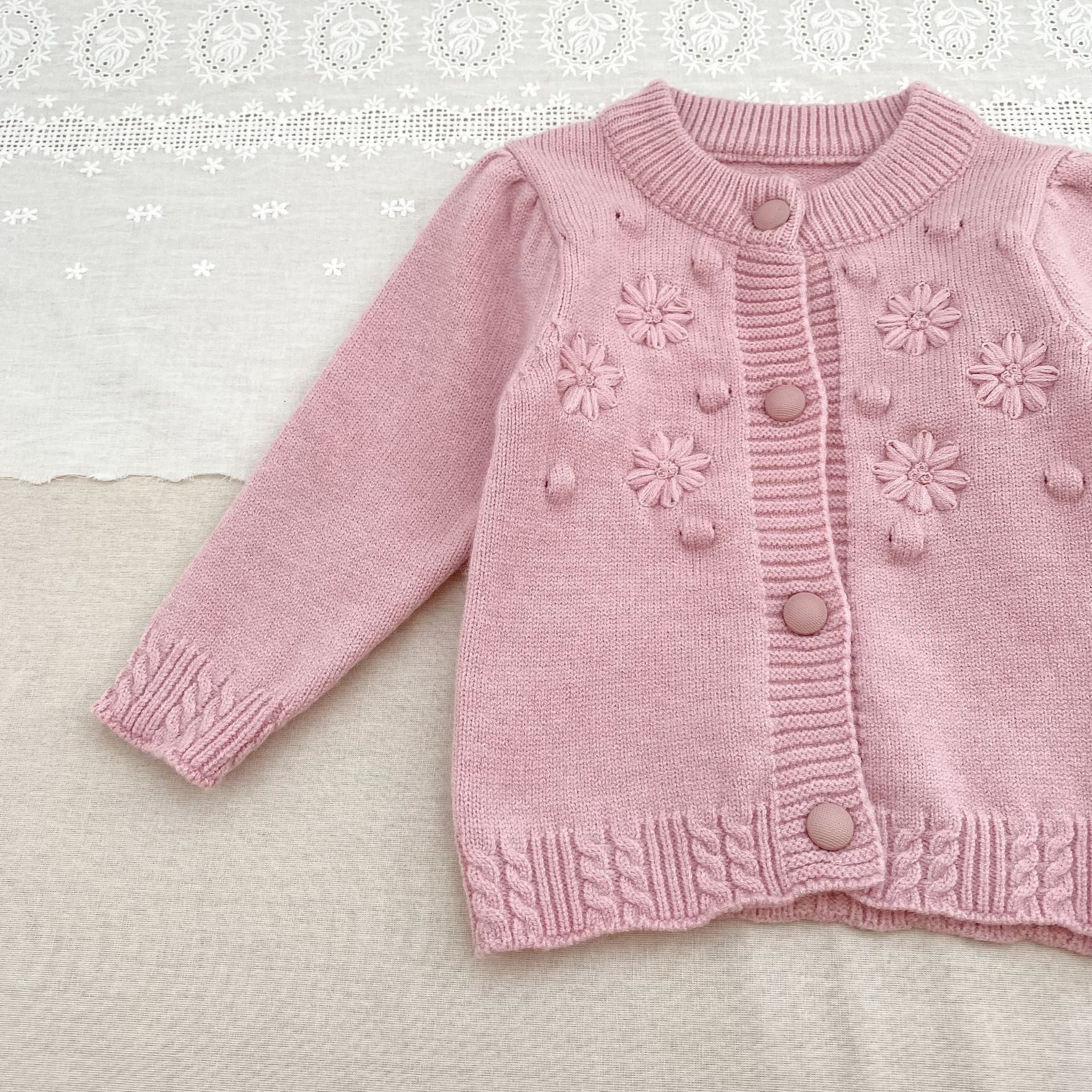 Girls Knit Cardigan & Knit Pants