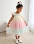 Swiss Dot Tutu Dress - Rainbow