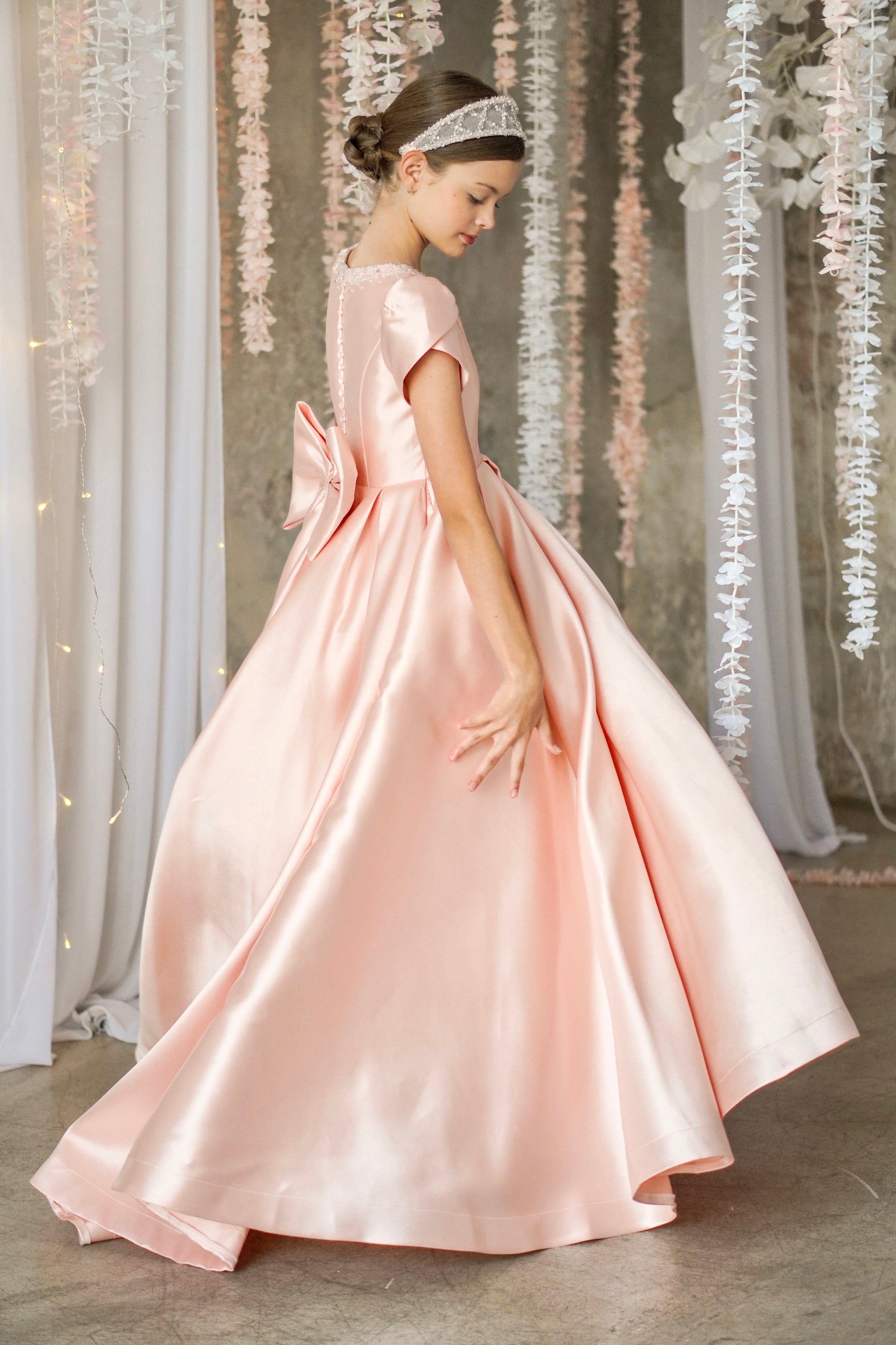 Adeline Mikado Satin Dress - Made to order