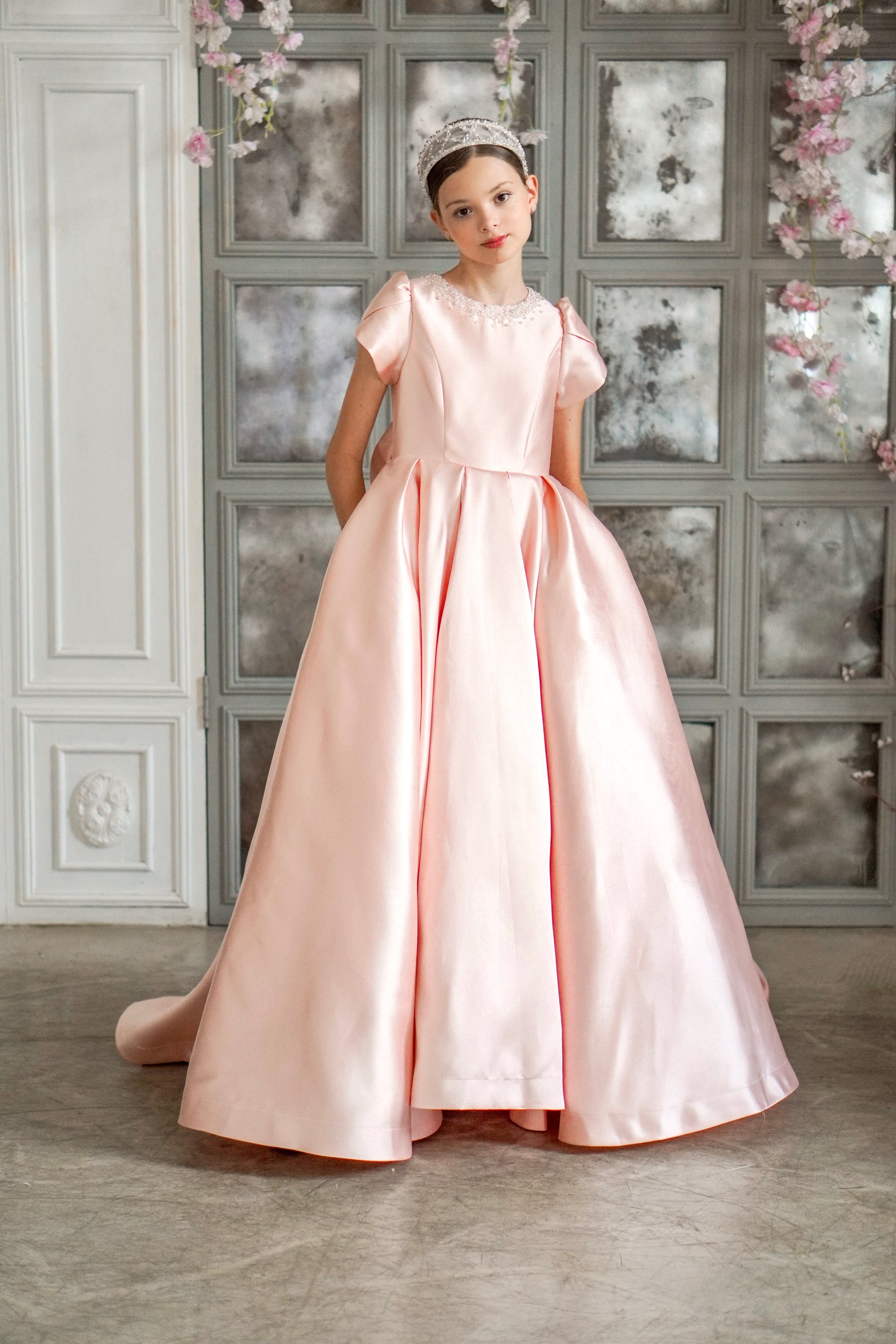 Adeline Mikado Satin Dress - Made to order