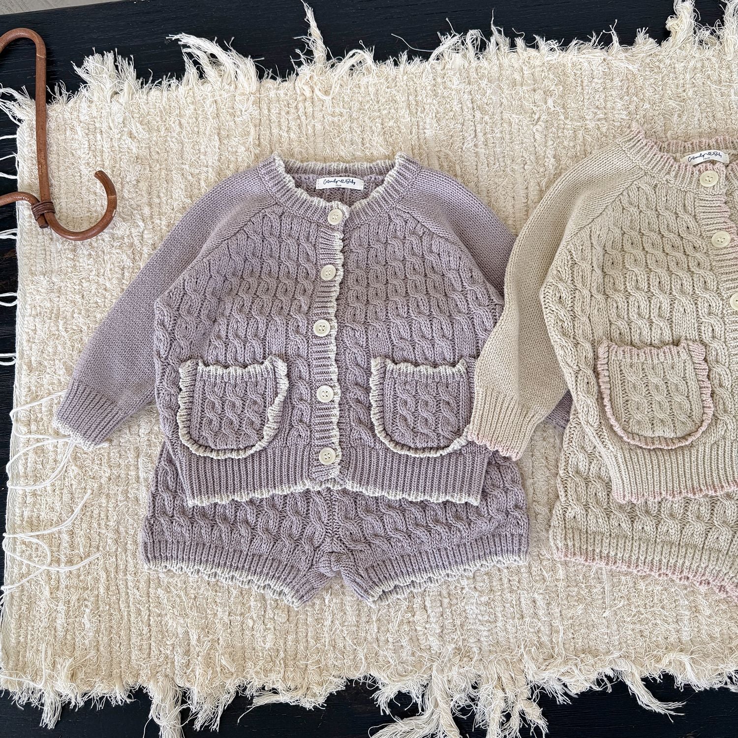C Baby Knit Cardigan & Shorts