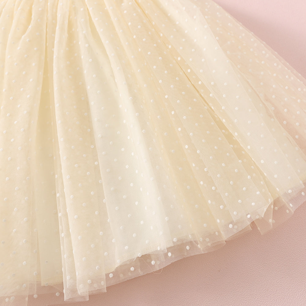 Swiss Dot Tutu Dress - Yellow