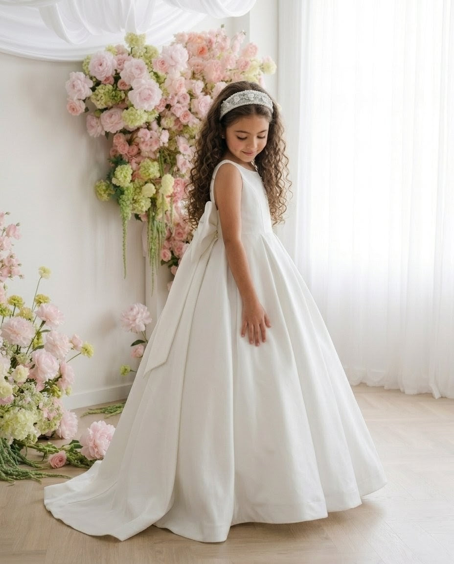 Sophia Mikado Flower Girl Dress MIK & ME Exclusive (Made to order) MK003