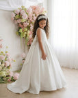 Sophia Mikado Flower Girl Dress MIK & ME Exclusive (Made to order) MK003