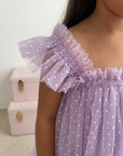 Swiss Dot Tutu Dress - Lilac