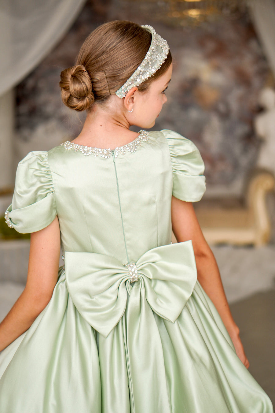 Emerald Garden Dress & Matching Hairband