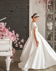 Adeline Mikado Satin Dress - Made to order