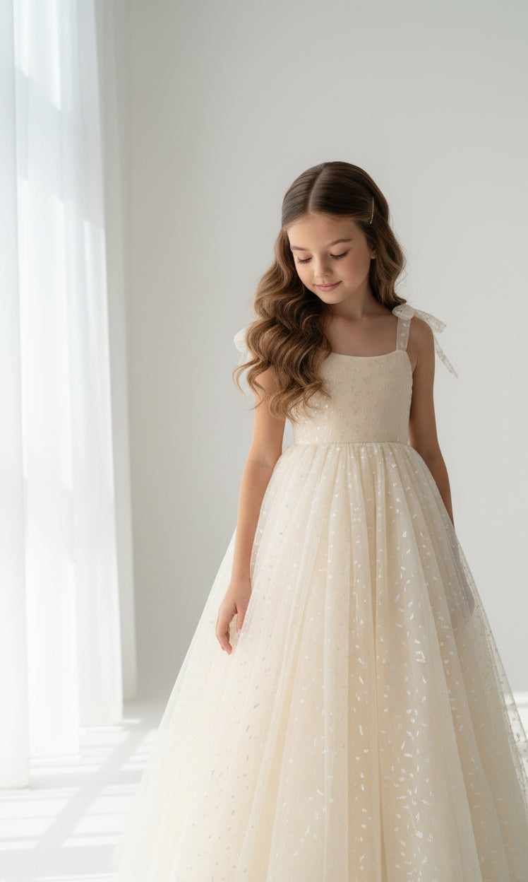 Boho Dreams Weiß/Beige Kleid - Auf Bestellung