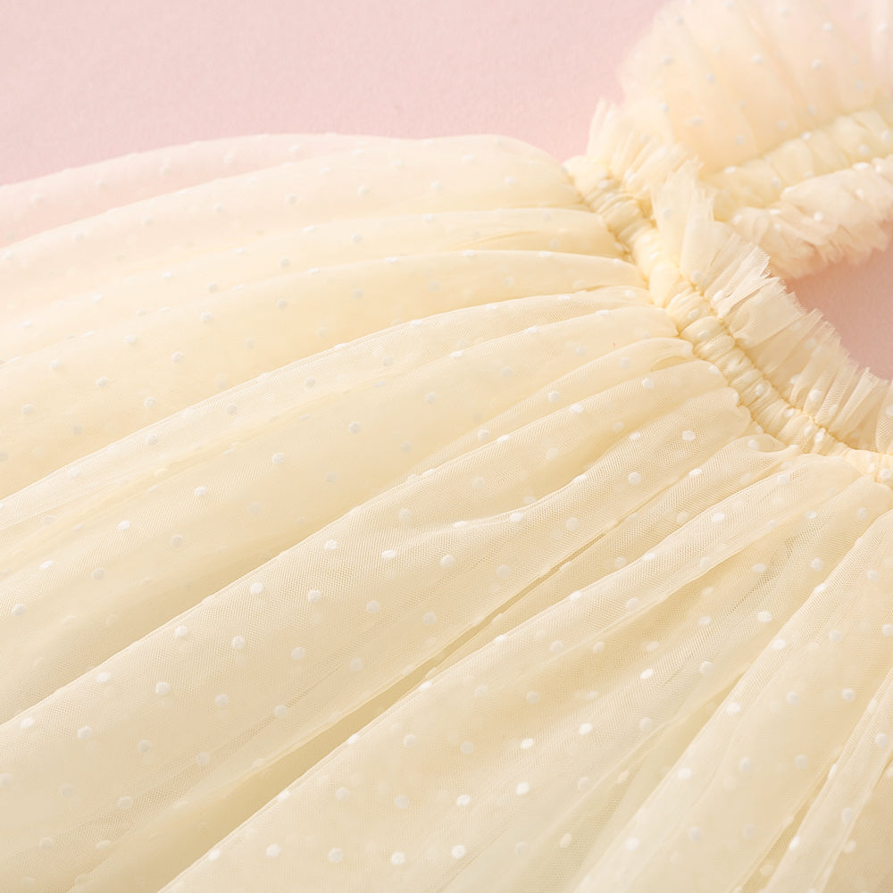 Swiss Dot Tutu Dress - Yellow