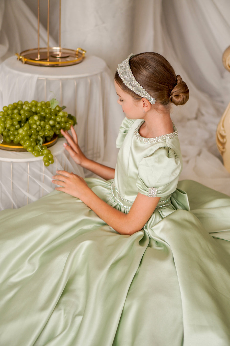 Emerald Garden Dress & Matching Hairband