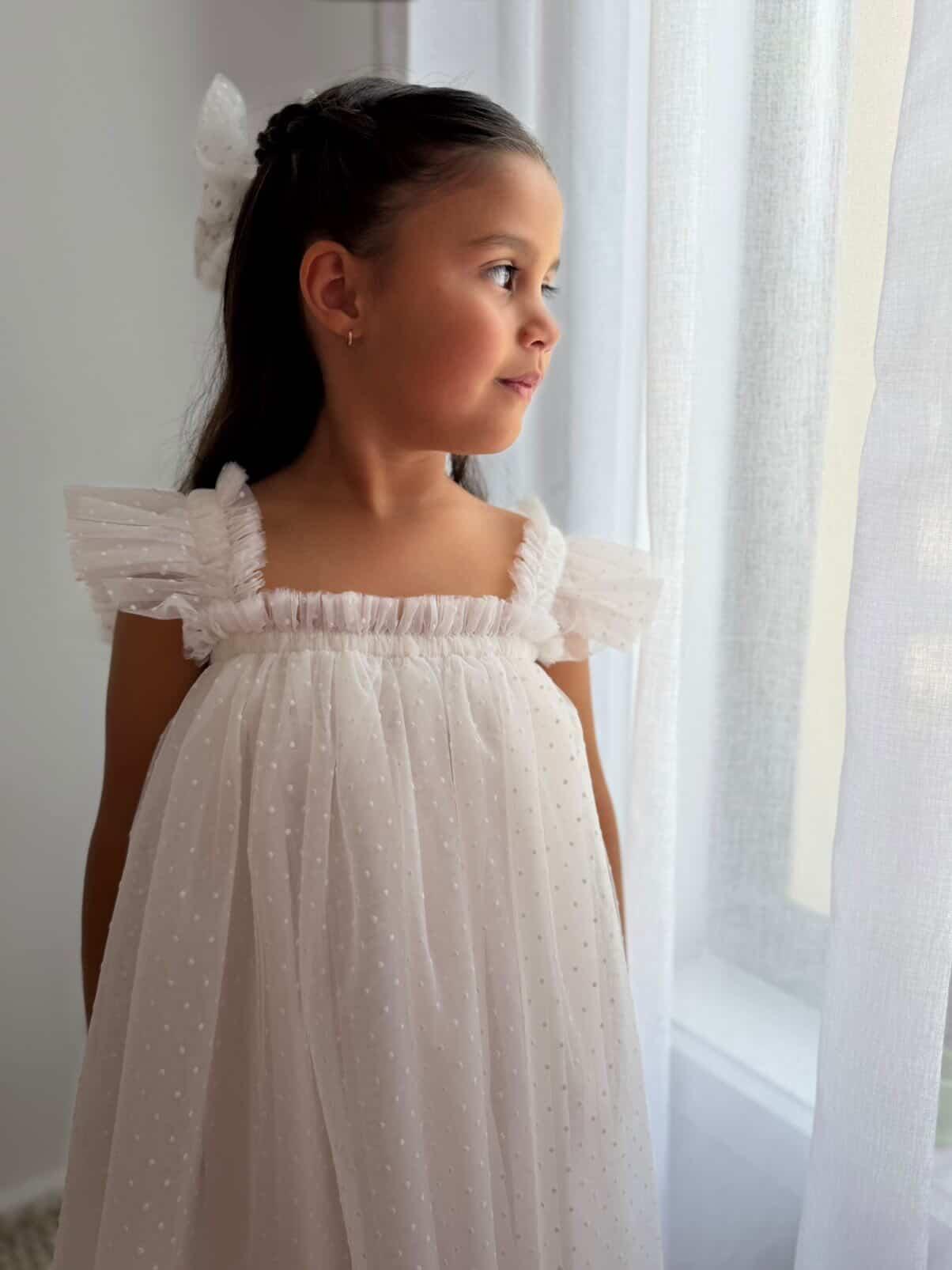 Swiss Dot Tutu Dress - White