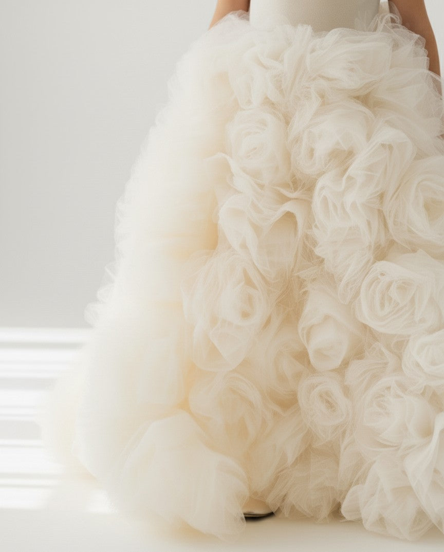Rosabelle Gown Cream - Made to order (7-8 Weeks) MK049