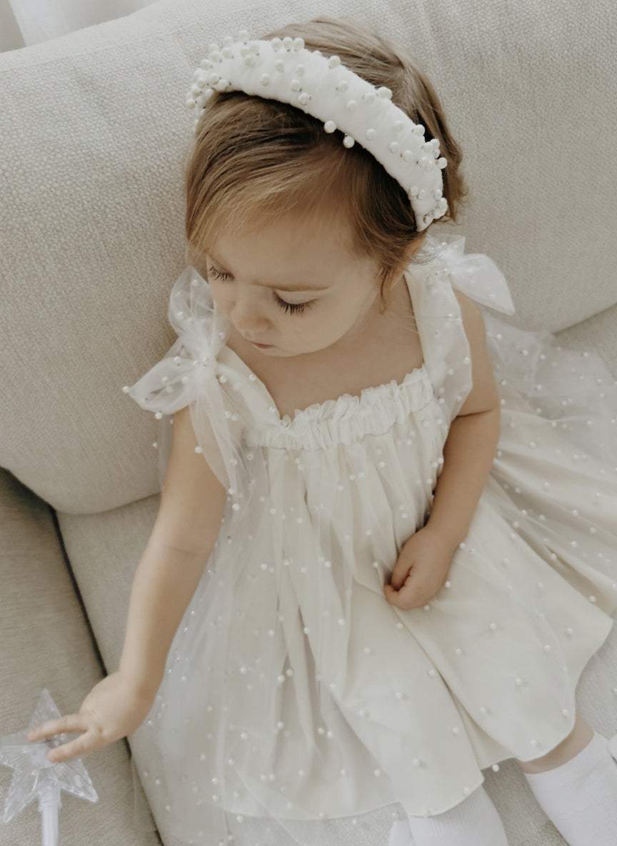Pearl Girl Dress Ivory - Made To Order