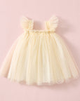 Swiss Dot Tutu Dress - Yellow