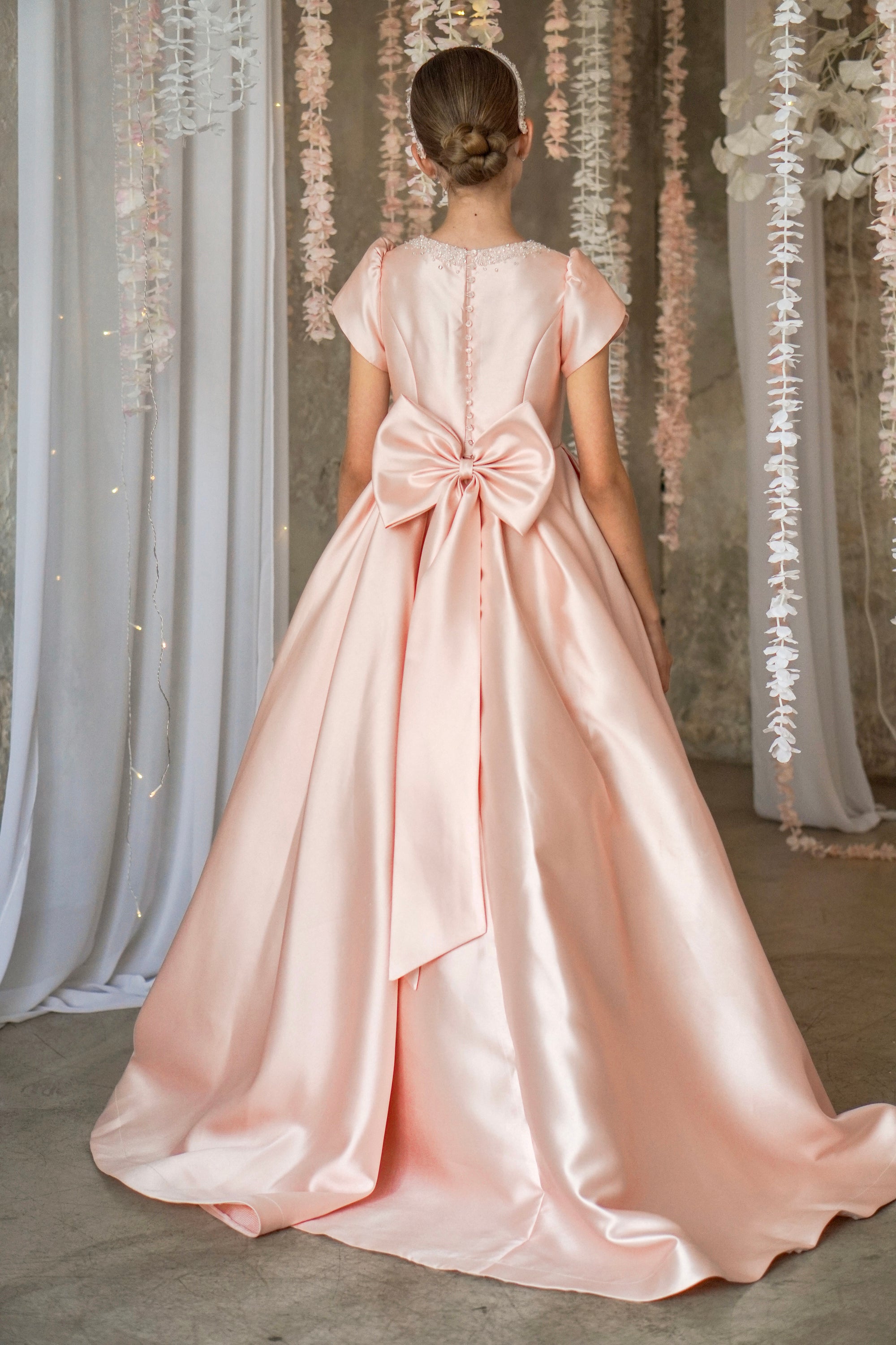 Adeline Mikado Satin Dress - Made to order