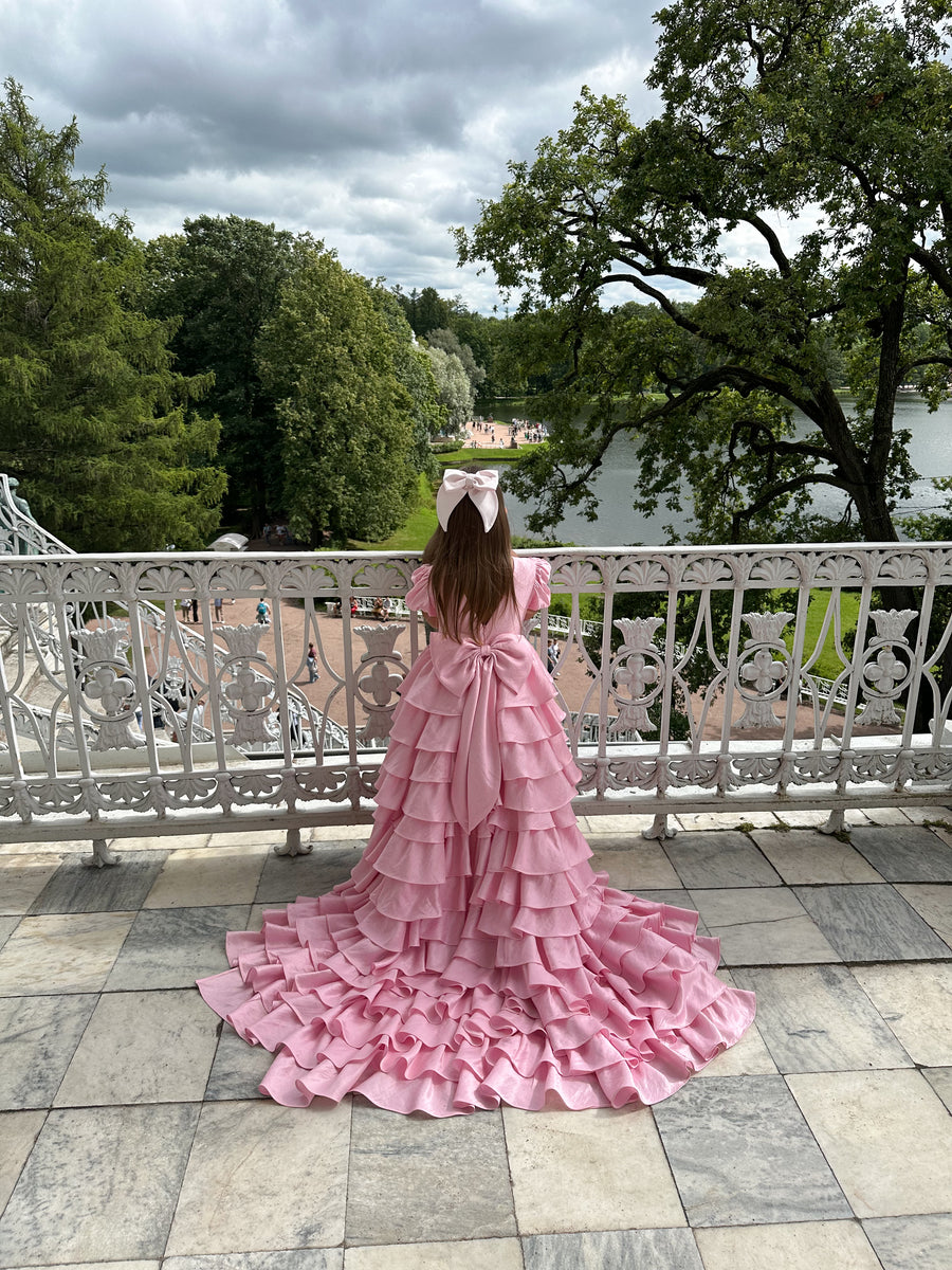 Isabella Special Occasion Dress - Full length with removable train (Hot Pink) 💕
