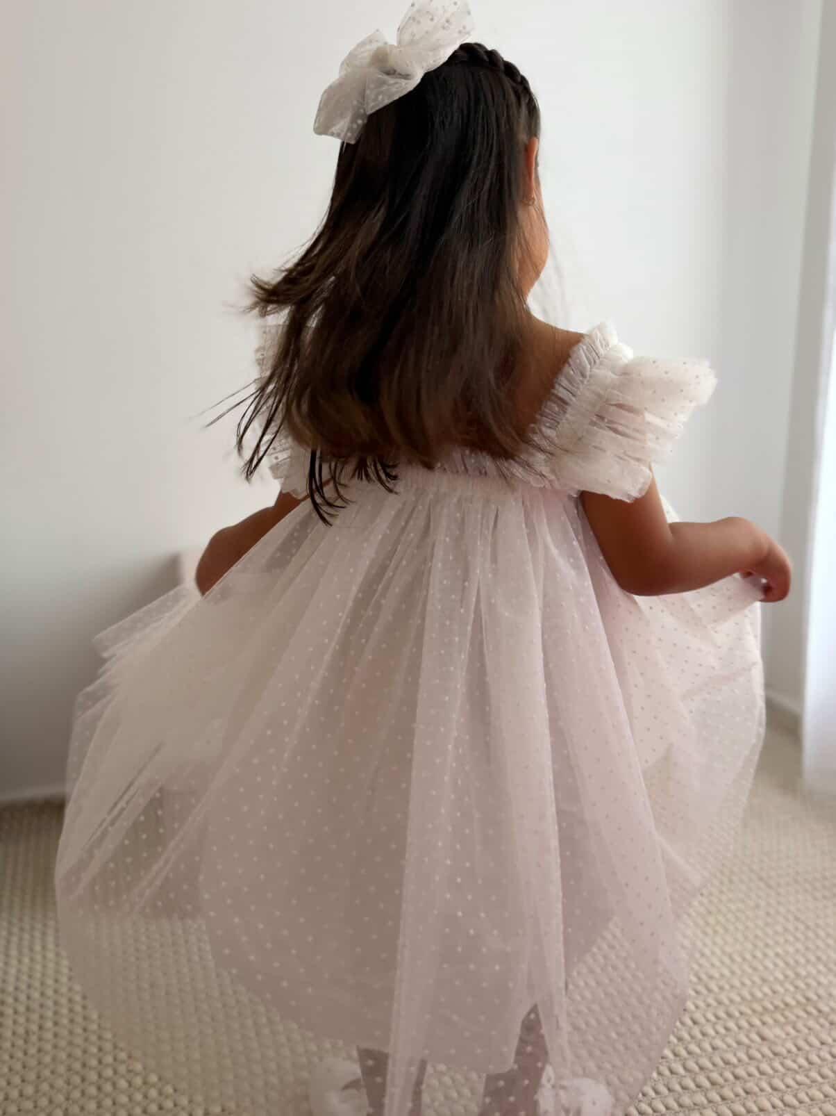 Swiss Dot Tutu Dress - White