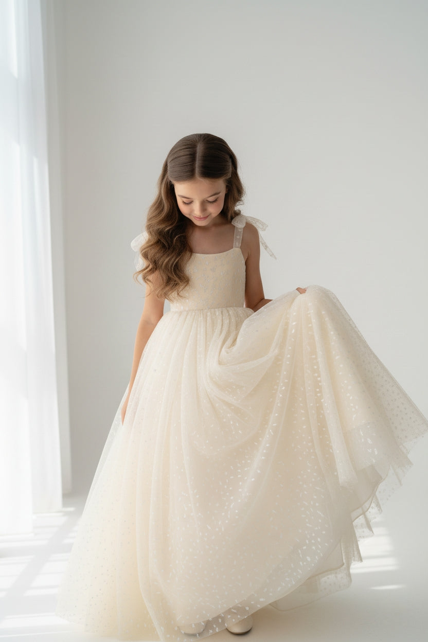 Boho Dreams Weiß/Beige Kleid - Auf Bestellung