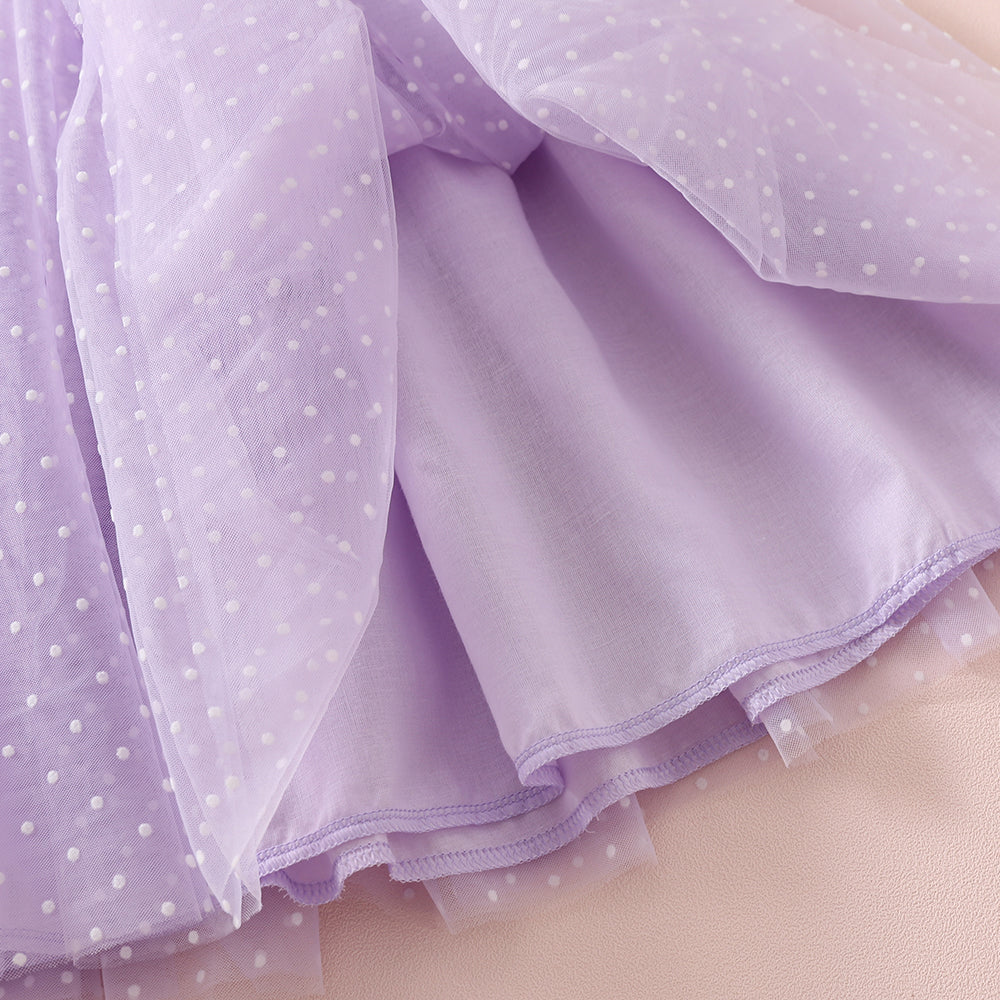 Swiss Dot Tutu Dress - Lilac