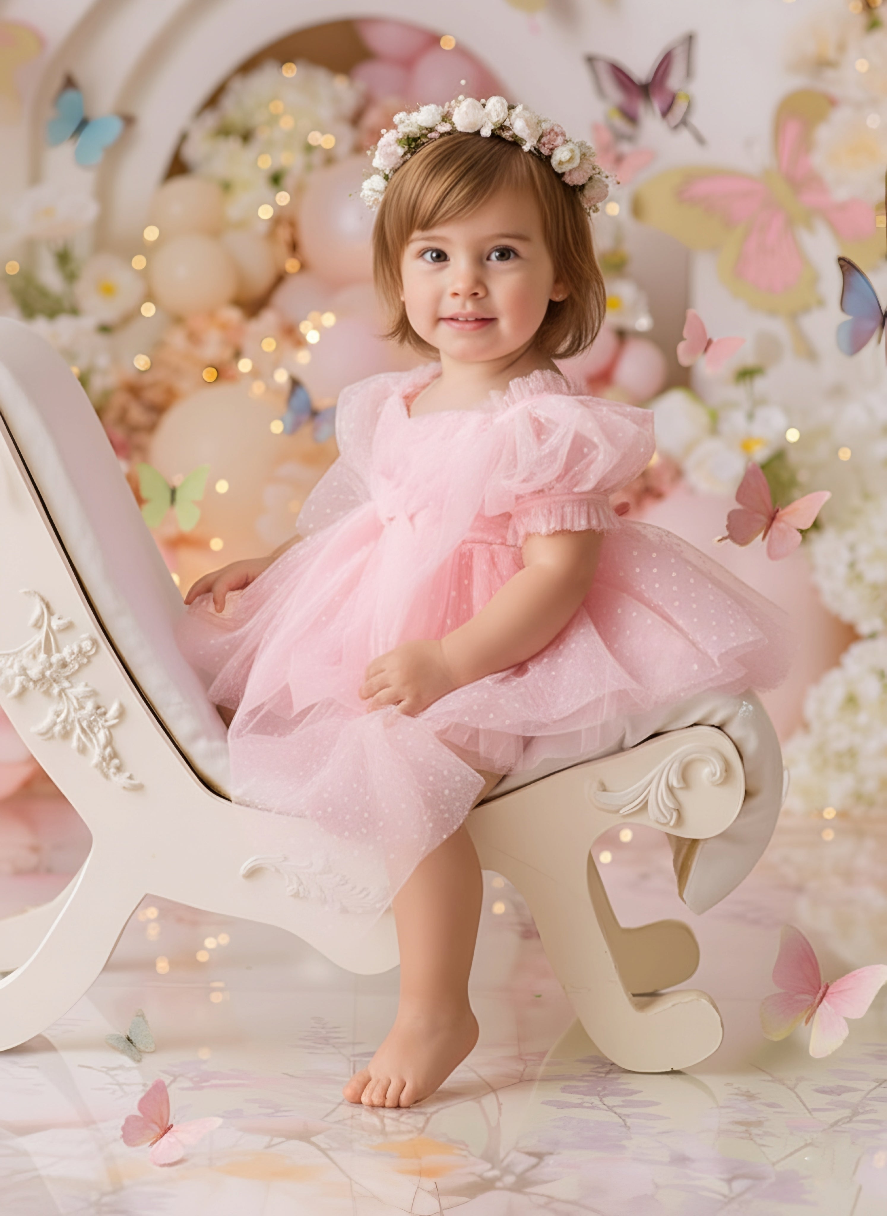 Party Stramplerkleid mit Schweizer Punkten