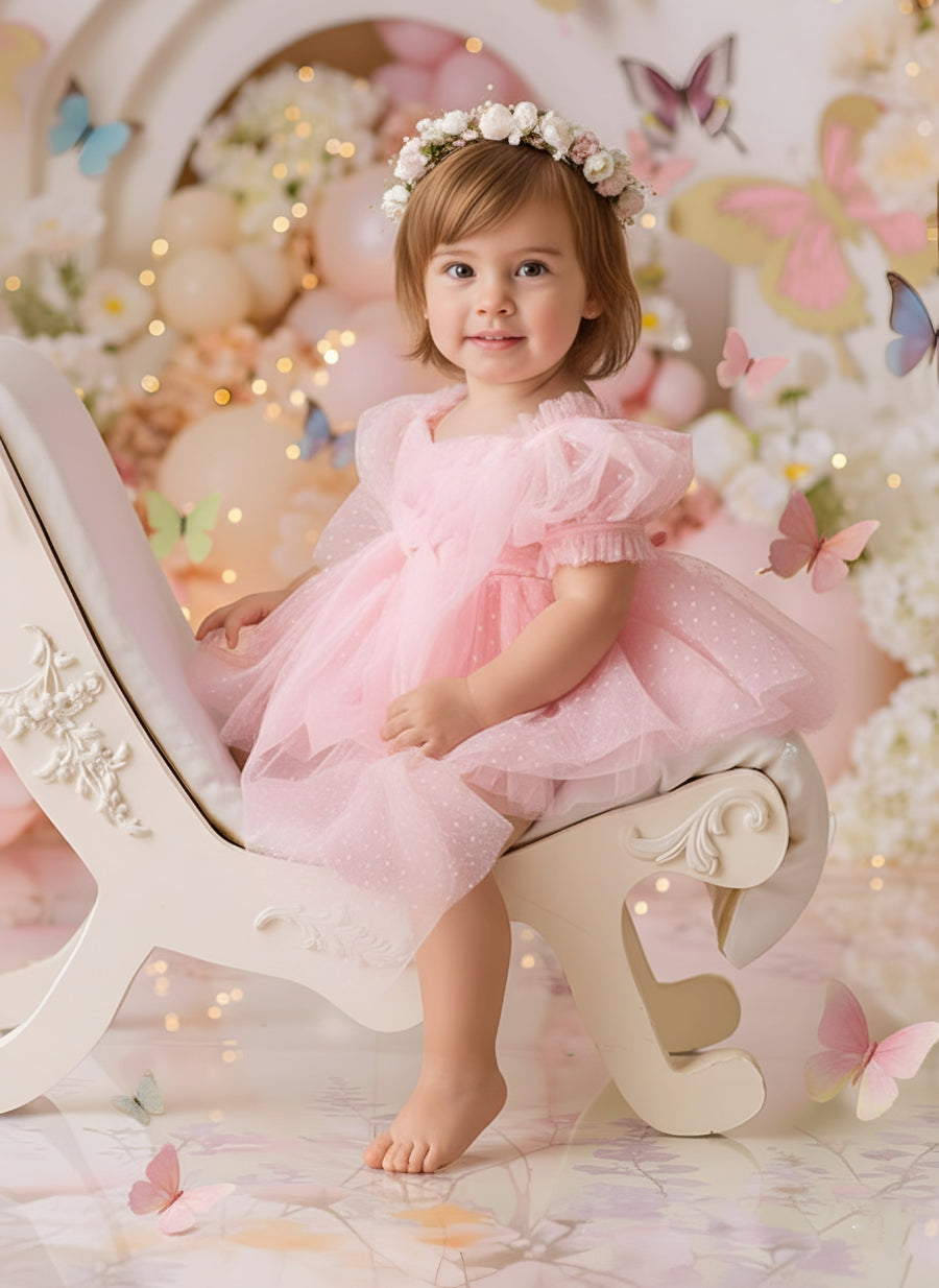 Party Swiss Dot Romper Dress