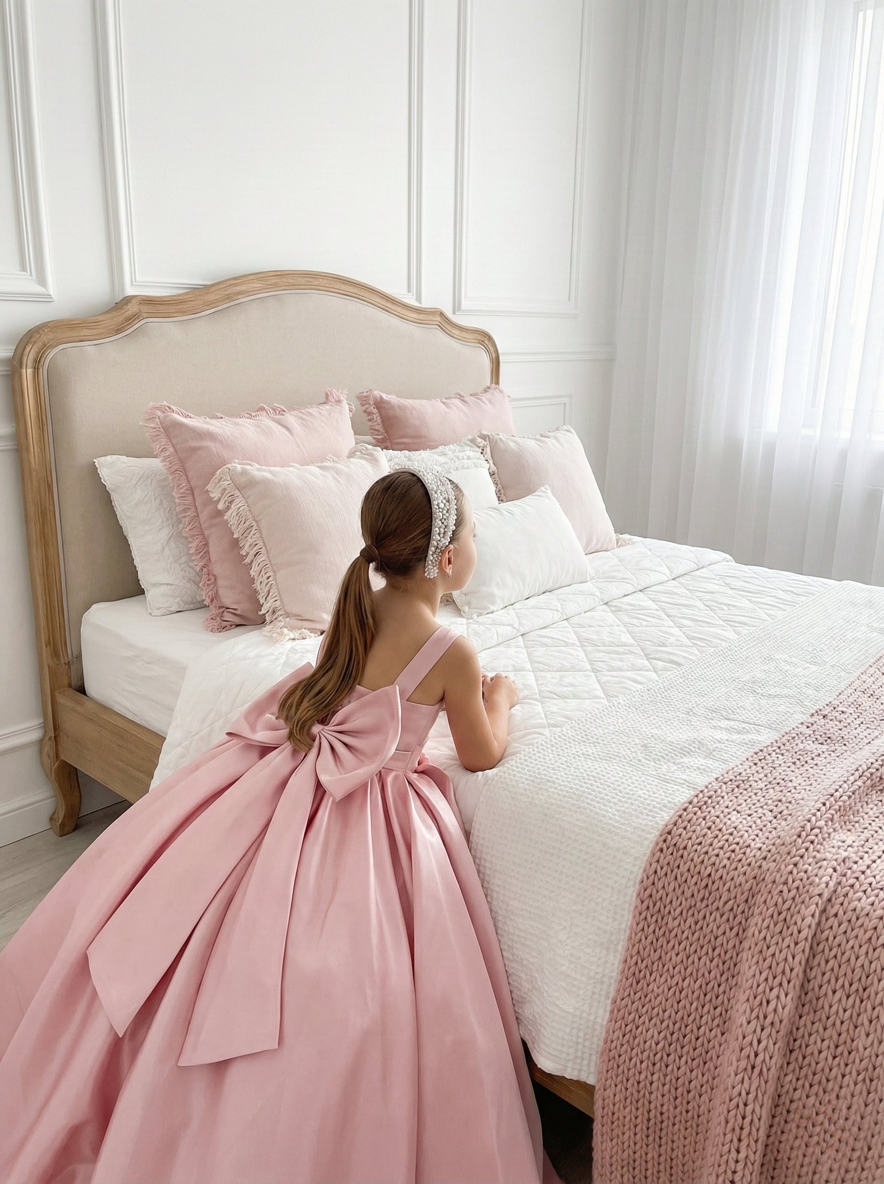 Mia Satin Girls Special Occasion Dress (Made to order) 🩷🪄