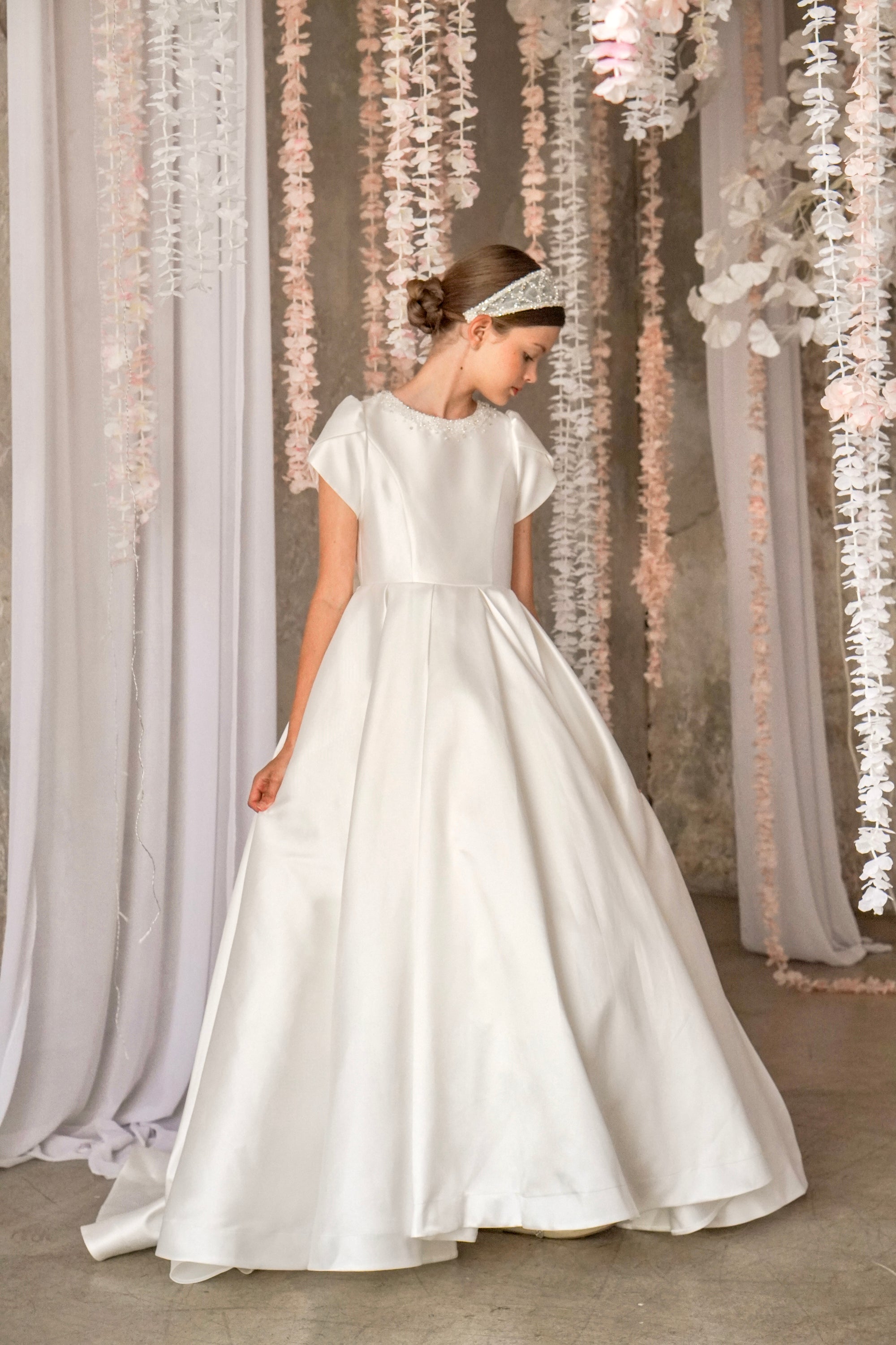 Adeline Mikado Satin Dress - Made to order