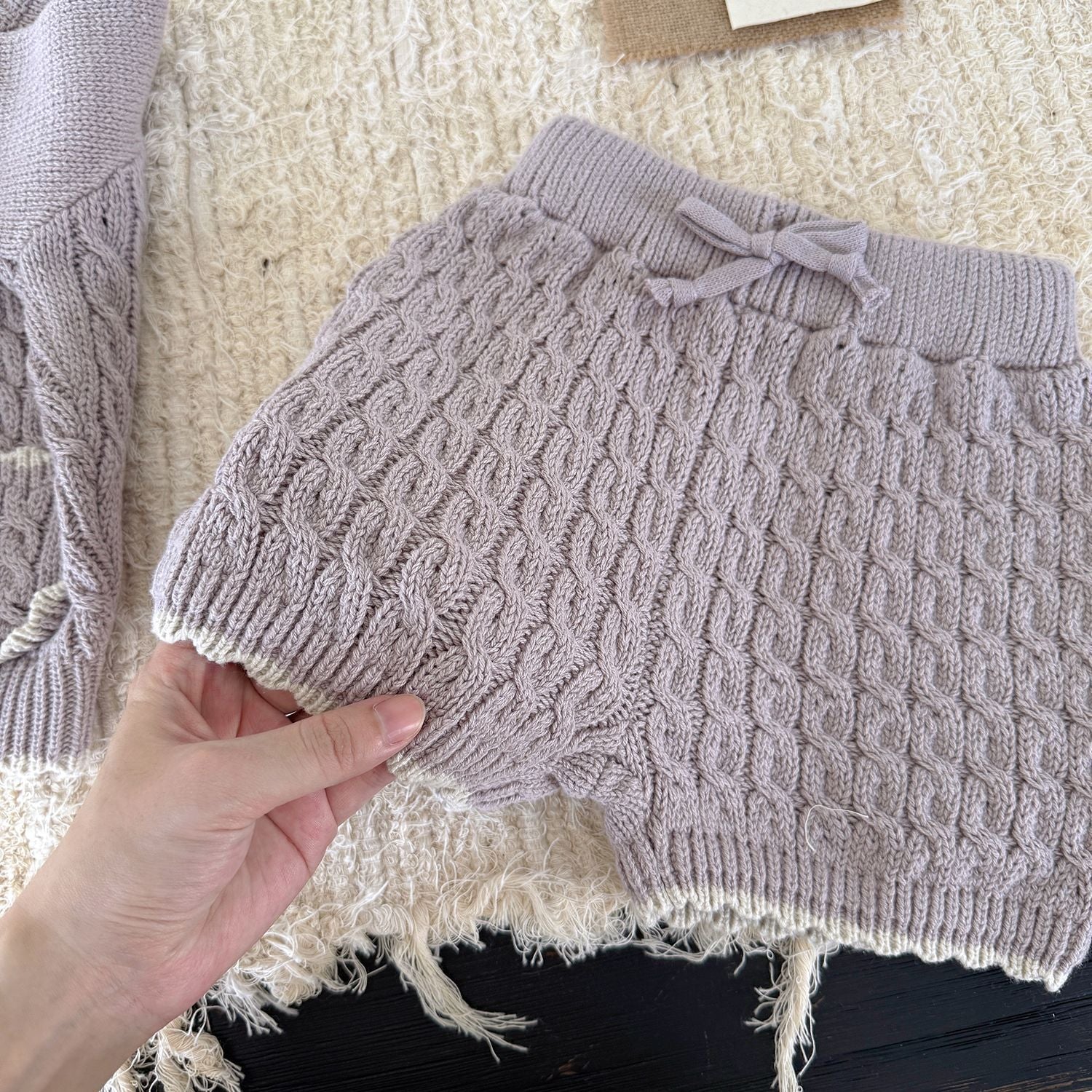 C Baby Knit Cardigan & Shorts