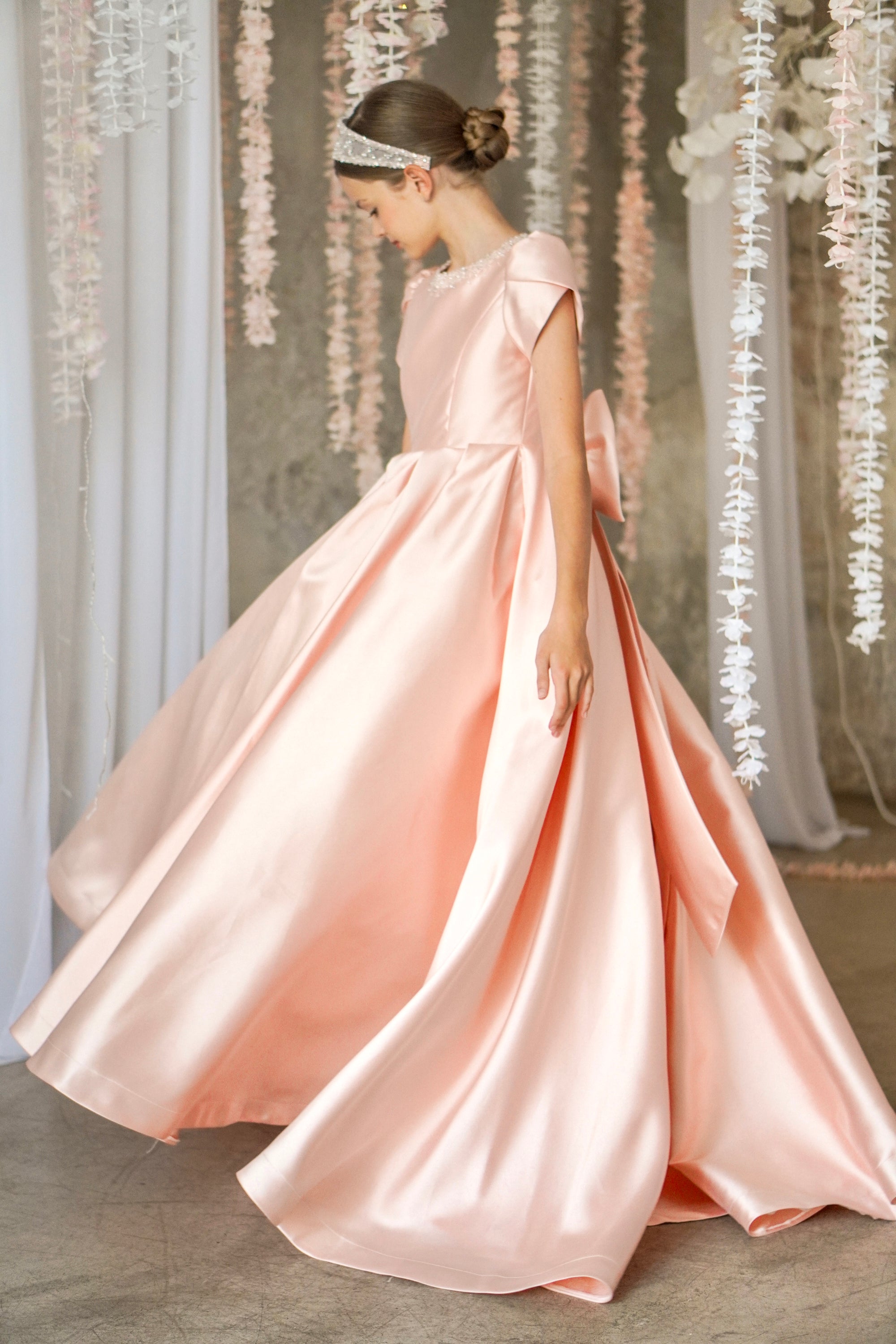Adeline Mikado Satin Dress - Made to order