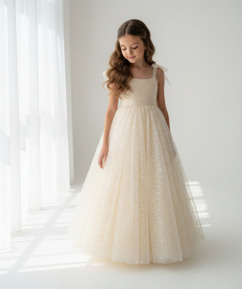 Boho Dreams Weiß/Beige Kleid - Auf Bestellung