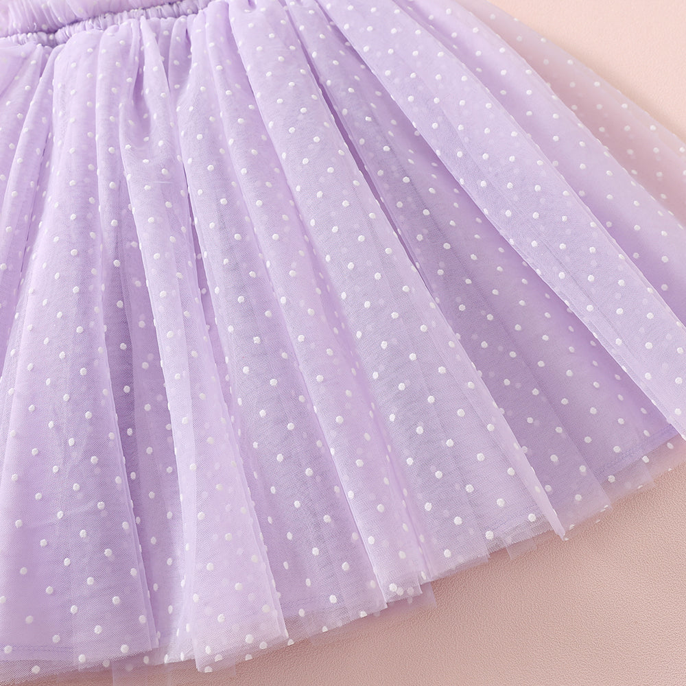 Swiss Dot Tutu Dress - Lilac