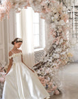 Celeste Rose Satin Dress - Ivory (Made to order)