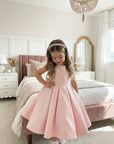Sophia Mikado Flower Girl Dress - Ankle Length (Made to order) Pink