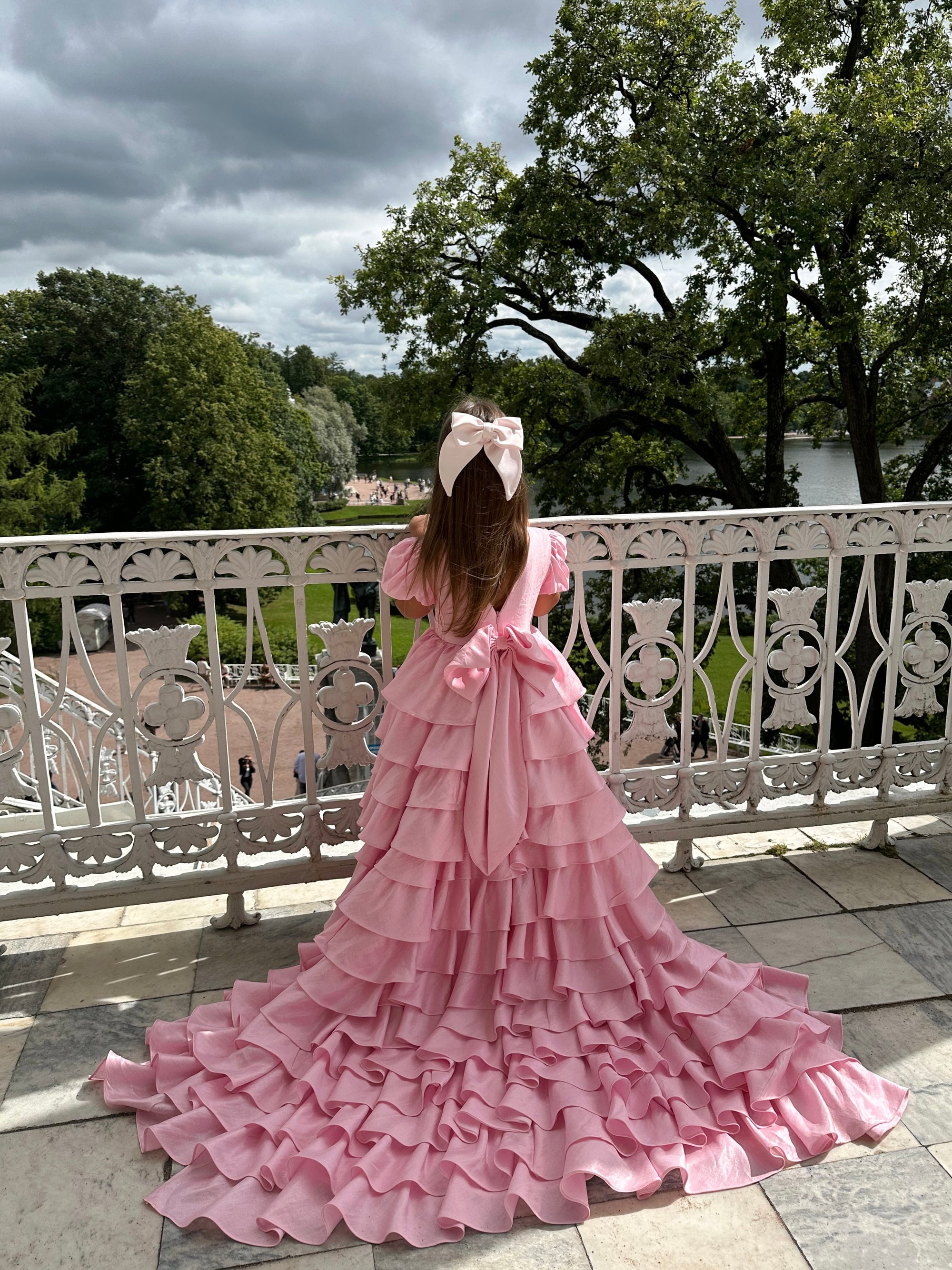 Isabella Special Occasion Dress - Full length with removable train (Hot Pink) 💕