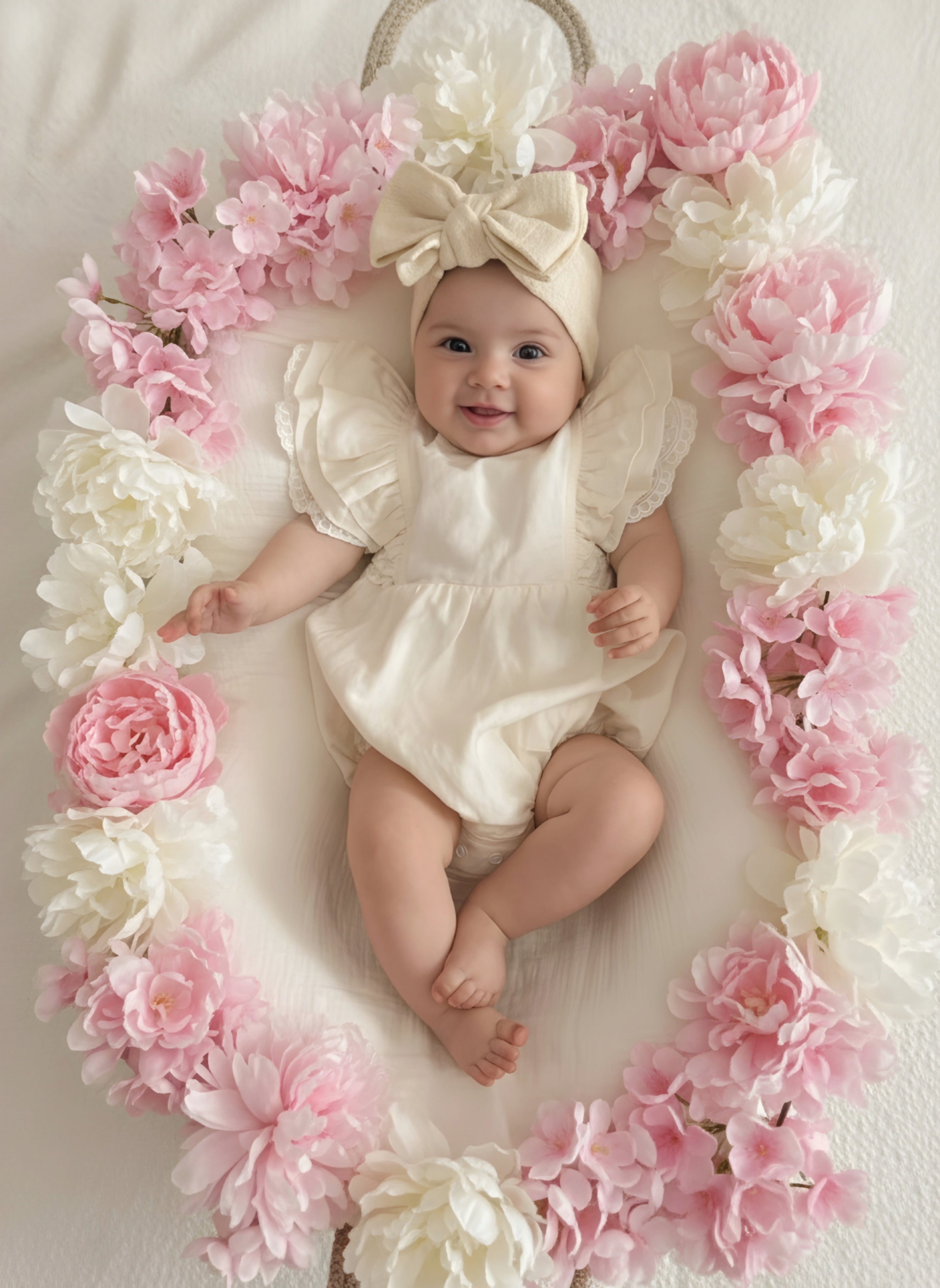 Mik & Me Exclusive Romper - 100% Linen/Organic Cotton (Shipped within 2 days)