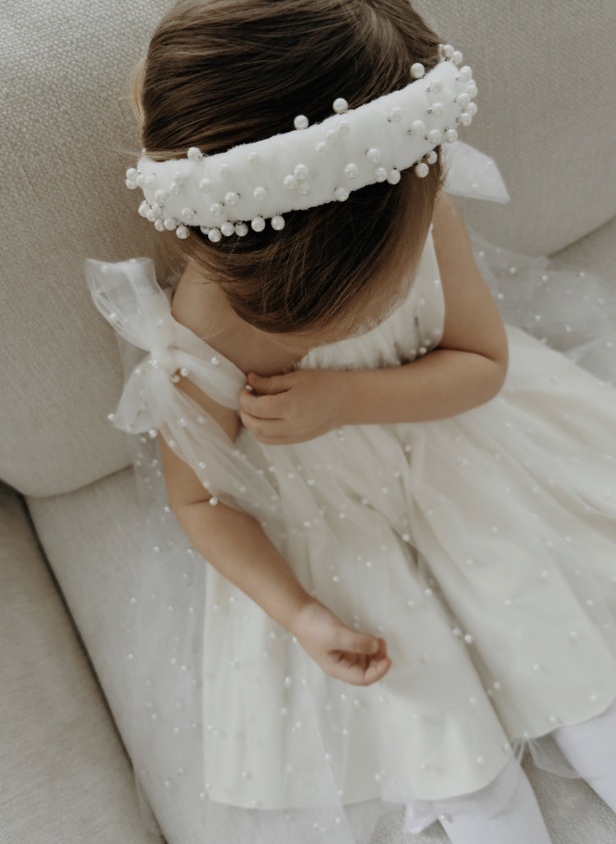 Pearl Girl Dress Ivory - Made To Order